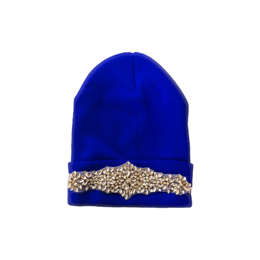 Royal Blue Bling Beanie