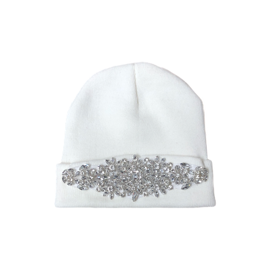 Hollywood White Bling Beanie